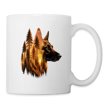 Art du berger de la forêt malinois belge - Mug blanc - blanc - Droite