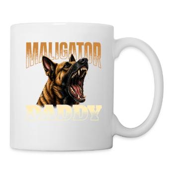 Papa malligator Papa Malinois Belge - Mug blanc - blanc - Droite