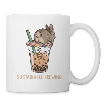 Bubble Tea Boba Drôle de Lapin mignon - Mug blanc - blanc - Droite