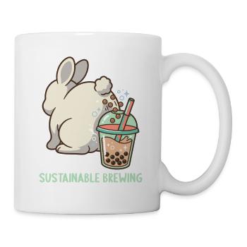 Bubble Tea Boba Drôle de Lapin mignon - Mug blanc - blanc - Droite
