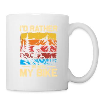 Be with my bike Fahrrad Mountainbike MTB Downhill - Tasse - Weiß - Rechts