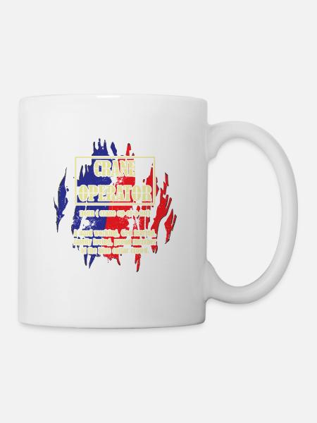 Kranführer Kran - Tasse - Weiß