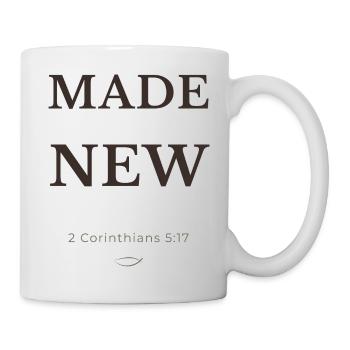 Un nouveau design chrétien – 2 Corinthiens 5:17 - Mug blanc - blanc - Droite