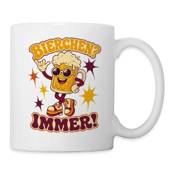 Bierchen Immer Bier Shirt - Tasse - Weiß - Rechts