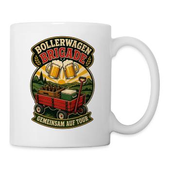 Bollerwagen Brigade Auf Tour Shirt - Tasse - Weiß - Rechts