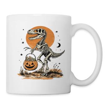Tyrannosaurus Rex Meme Halloween Dino Skeleton - Mug - white - Right