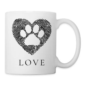 Paw Heart Paw Print Heart Design - Mug - white - Right