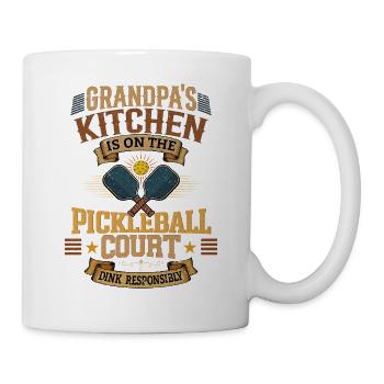 Grand-père Pickleball Cadeau de grand-père pour la fête des grands-parents - Mug blanc - blanc - Droite