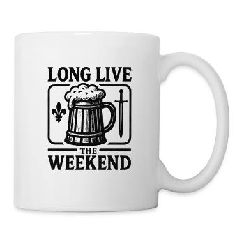 Long Live The Weekend Beer Mug - Funny Drinking - Mug - white - Right