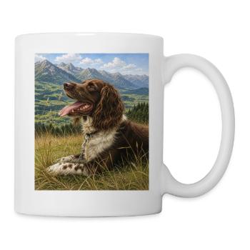 Kleiner Münsterländer - Mug blanc - blanc - Droite