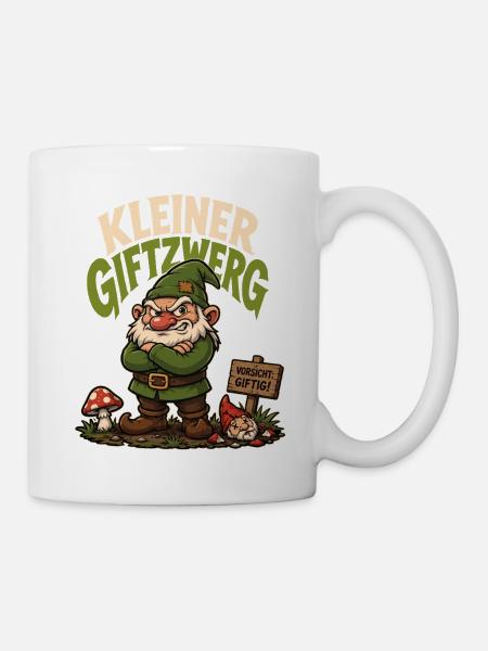 Kleiner Giftzwerg – Frecher Humor Spruch - Tasse - Weiß