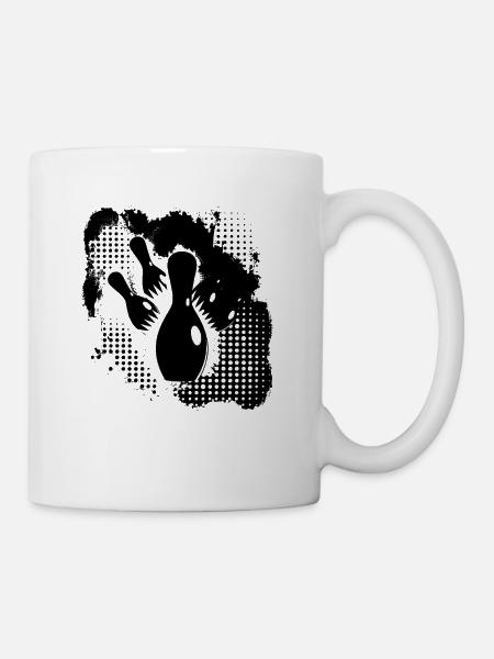 Bowling Grafik - Tasse - Weiß
