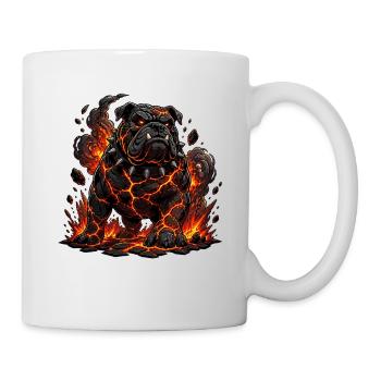 Bouledogue de Lave aux Griffes de Feu - Mug blanc - blanc - Droite