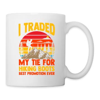 Hiking Mountain Trail Backpacking Outdoors Retired - Mug - white - Right