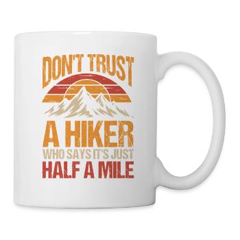 Hiking Mountain Trail Backpacking Outdoors Wildern - Tasse - Weiß - Rechts