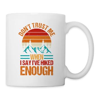 Hiking Mountain Trail Backpacking Outdoors Wildern - Tasse - Weiß - Rechts