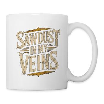 Ébéniste Sciure dans mes veines Menuisier - Mug blanc - blanc - Droite