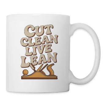 Ébéniste Cut Clean Live Lean Custom Meubreries - Mug blanc - blanc - Droite