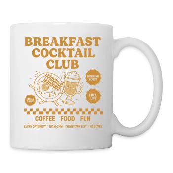 Breakfast Cocktail Club Funny Brunch Coffee Food - Mug - white - Right