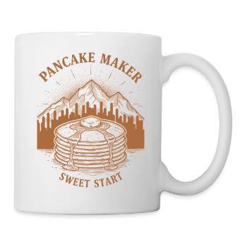 Petit-déjeuner Préparatrice de Crêpes Début Brunch Amusant - Mug blanc - blanc - Droite