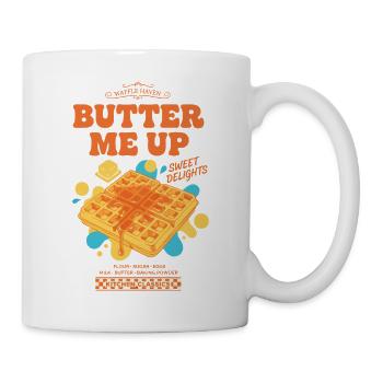 Breakfast Butter Me Up Funny Brunch Coffee Bacon - Mug - white - Right
