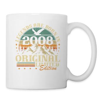Legenden 2008 Vintage Geschenk zum 18. Geburtstag  - Tasse - Weiß - Rechts