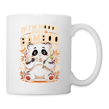 If Im Moody Givee Bamboo Funny Panda Saying - Mug - white - Right