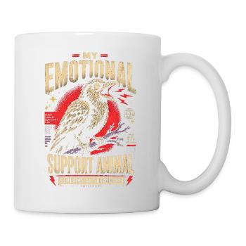 Emotional Support Raven Screams - Mug - white - Right