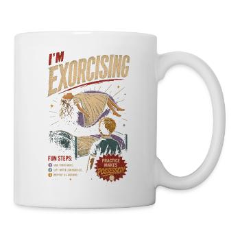J’exorcise : humour d’auto-assistance - Mug blanc - blanc - Droite