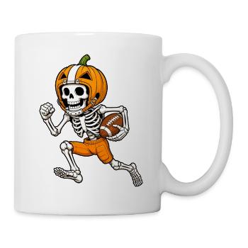Halloween, America Football, Skeleton - Mug - white - Right