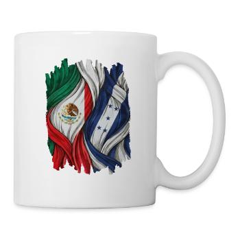 Proud of the flags of Mexico and Honduras - Mug - white - Right