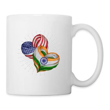 Amitié entre les États-Unis et l’Inde - Mug blanc - blanc - Droite