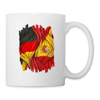 Fiers des drapeaux de l’Allemagne et de l’Espagne - Mug blanc - blanc - Droite