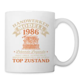 40. Geburtstag Handwerker Modell 1986 - Tasse - Weiß - Rechts