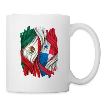 Fiers des drapeaux du Mexique et du Panama - Mug blanc - blanc - Droite