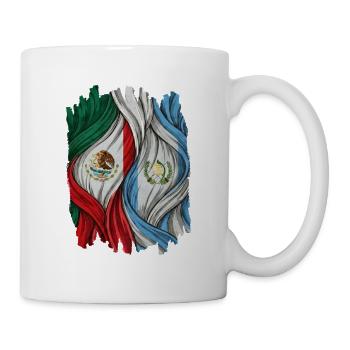 Fiers des drapeaux du Mexique et du Guatemala - Mug blanc - blanc - Droite