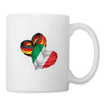Friendship between the flags of Germany - Mug - white - Right