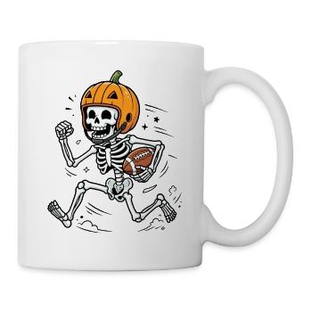 Halloween, America Football, Skeleton - Mug blanc - blanc - Droite