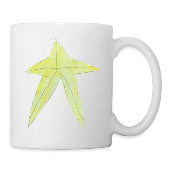 Dessin de l’étoile jaune - Mug blanc - blanc - Droite