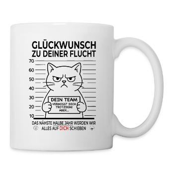 Lustiges Abschiedsgeschenk Kollegen - Tasse - Weiß - Rechts