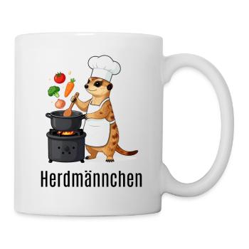 Herdmännchen Koch Gastronomie Beikoch Lustig  - Tasse - Weiß - Rechts