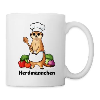 Herdmännchen Koch Gastronomie Beikoch Lustig  - Tasse - Weiß - Rechts