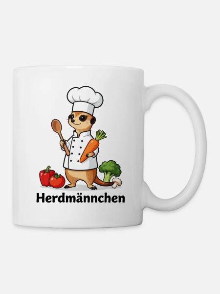 Herdmännchen Koch Gastronomie Lustig Gastro - Tasse - Weiß