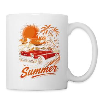 Summer Vintage Convertible and Surf - Mug - white - Right