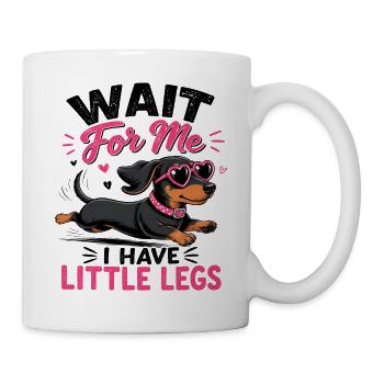 Attends-moi : Petit chien aux os fins - Mug blanc - blanc - Droite