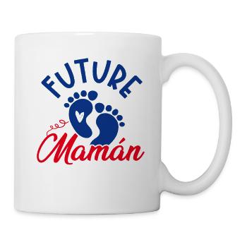 Future Maman Garçon Empreintes Bébé - Mug blanc - blanc - Droite