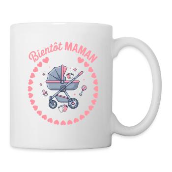 Bientôt Maman 2027 Annonce Grossesse Cadeau - Mug blanc - blanc - Droite