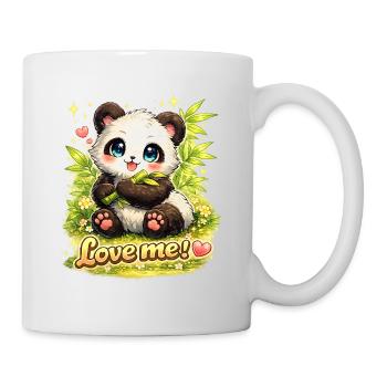 Love me ! – Panda Kawaï Trop Mignon - Mug blanc - blanc - Droite