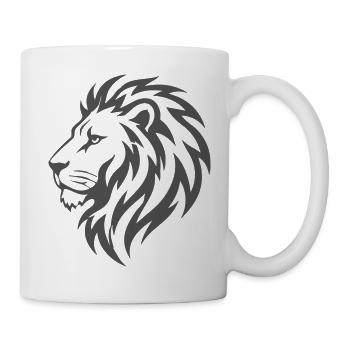 Lion head in flame design - Mug - white - Right