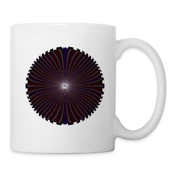 Roter Spiralkreis Optische Spirale - Tasse - Weiß - Rechts